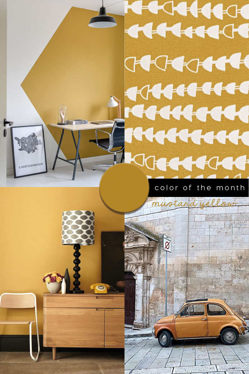 mustard yellow interior design color trend, italianbark interior design blog