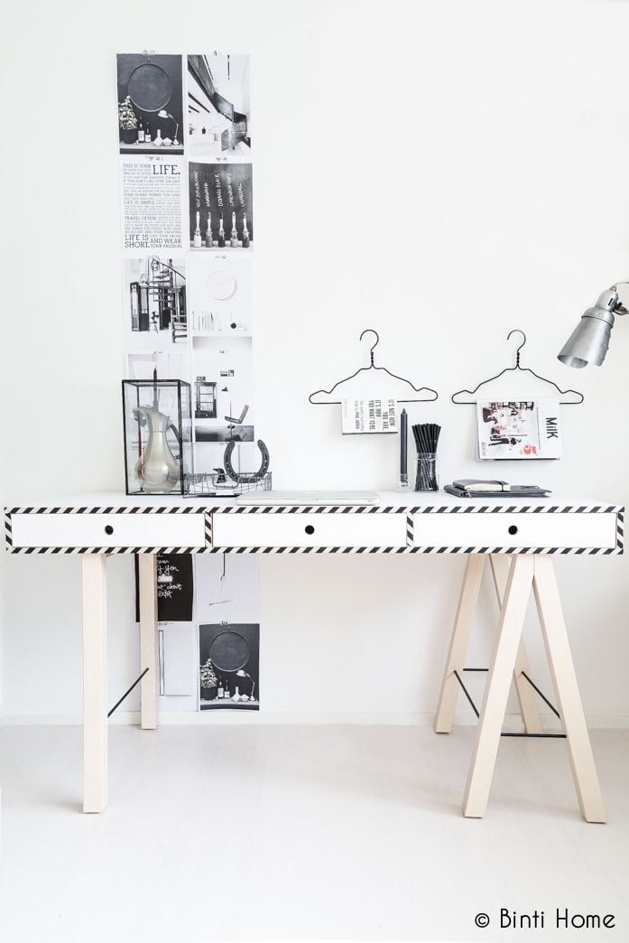 total white home office inspirations
