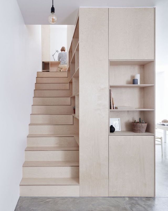 compact staircases design, small spaces ideas, small interiors, italianbark interior design blog, plywood interior design