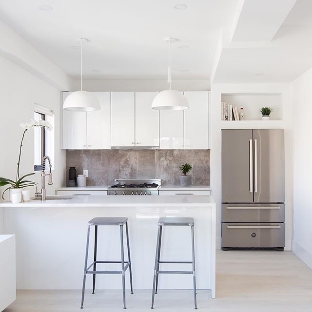 american kitchens design, bertazzoni kitchens, contemporary kitchen in white - ITALIANBARK interior design blog