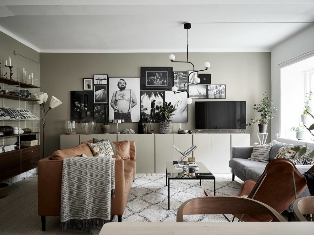 autumn interior, olive green decor, green wall paint, living room scandinavian style, italianbark interior design blog