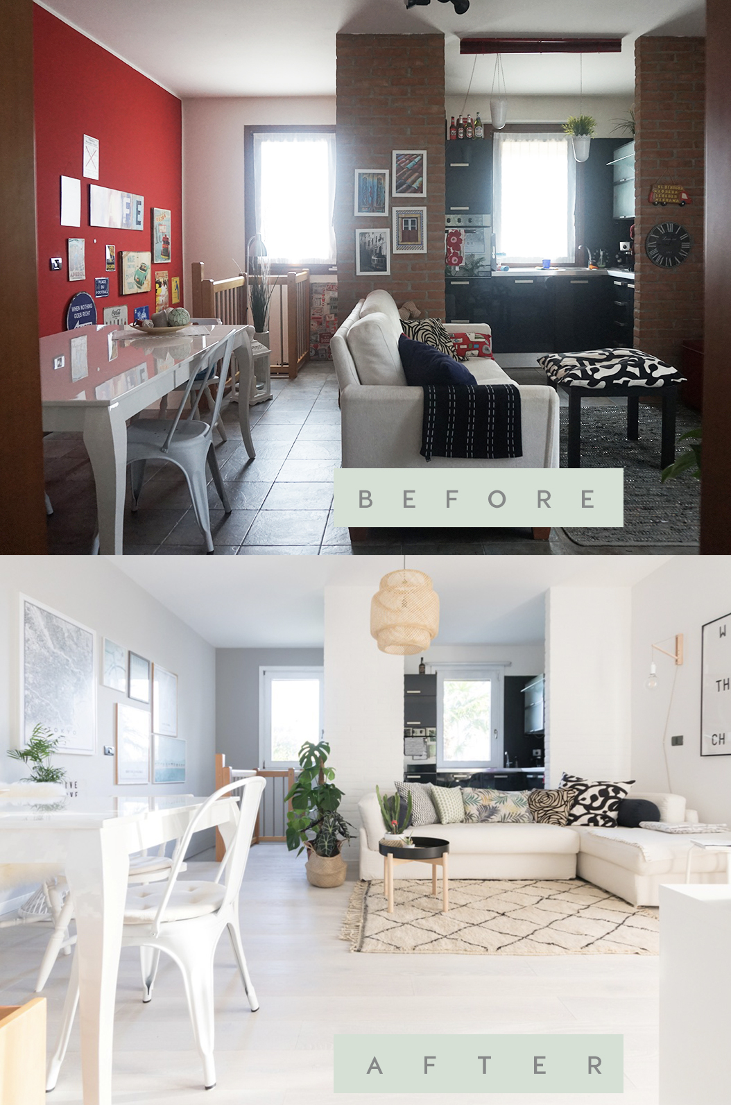 living room remodel before and after, living room makeover, scandinavian style interior