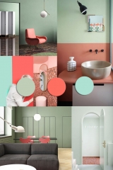 color trends 2020 interiors, pantone 2019 living coral, interior trends, italianbark interior design blog, mint, coral