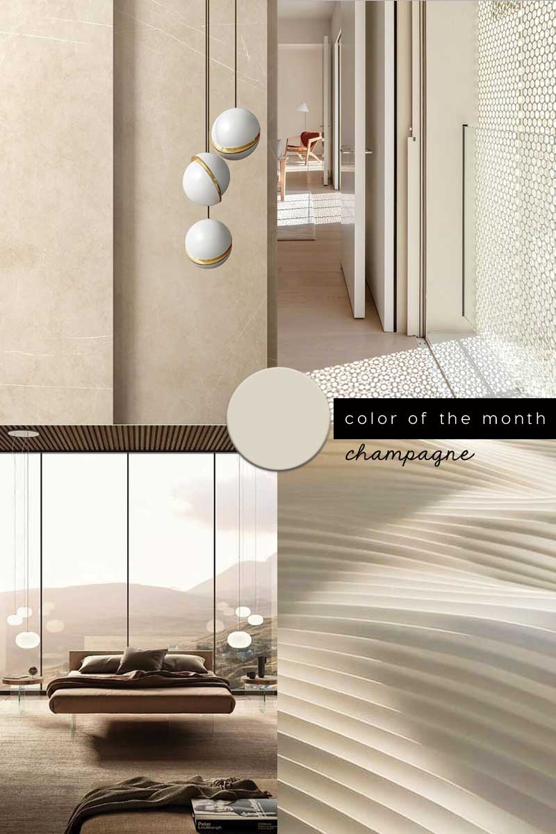 Champagne Color Trend / Be inspired by beige interiors