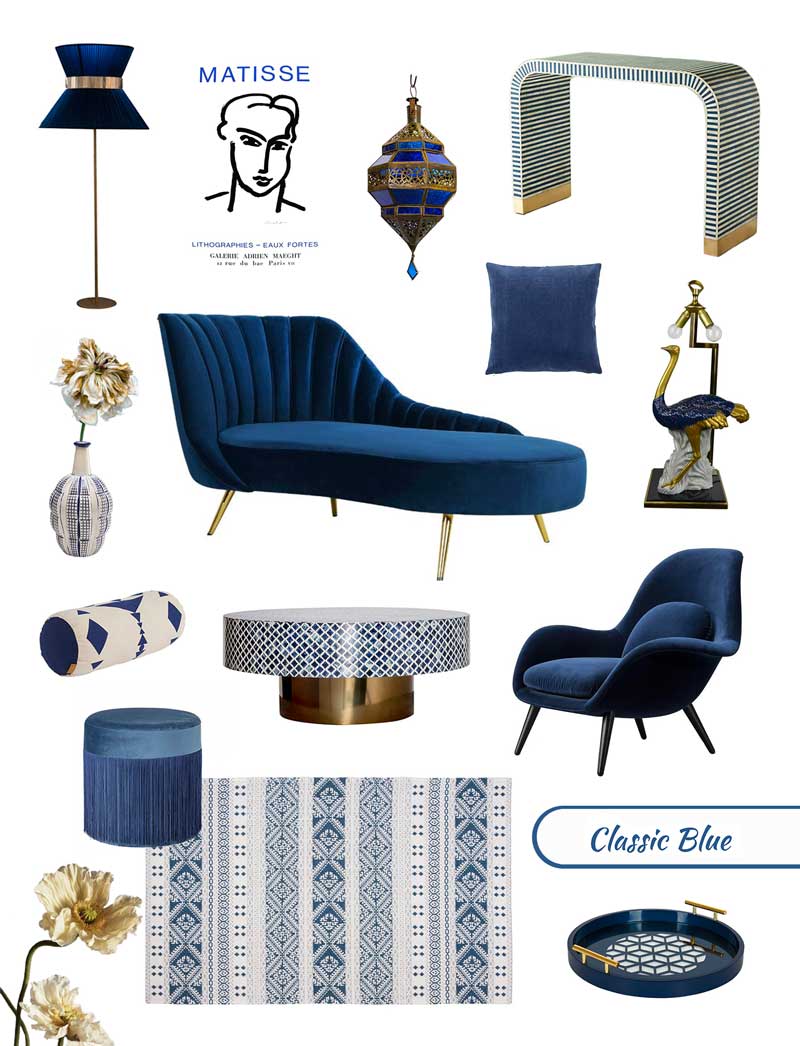 Pantone 2020 Classic Blue Furniture