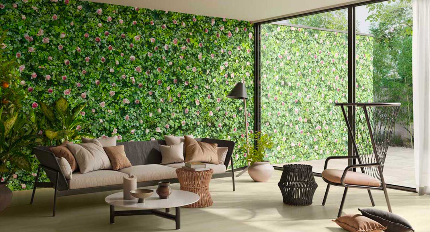 Create your vertical garden indoor with the Self-cleaning green tiles by Casalgrande Padana | Biophilic design trend to decorate homes in the post-pandemic